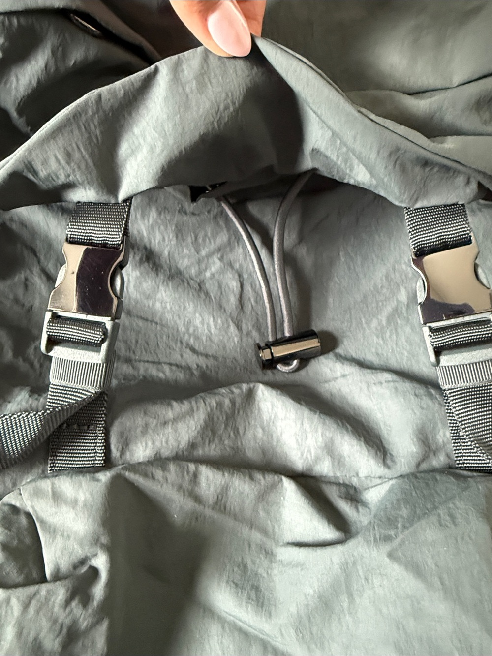 lululemon athletica Men's Olive Gray Roll-Top Backpack - Picture 2 of 5